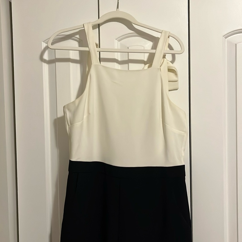 Vince Camuto Black and white evening jumpsuit